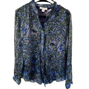 ColdWater Creek Blue Green Women's Top